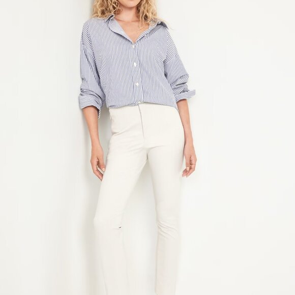 Old Navy Pants - NWT Old Navy Women's Pixie High Waisted White Cropped Pants 10